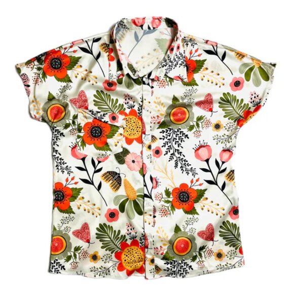 Hemloya Simone Top - Retro 70S Floral - Picture 3 of 5